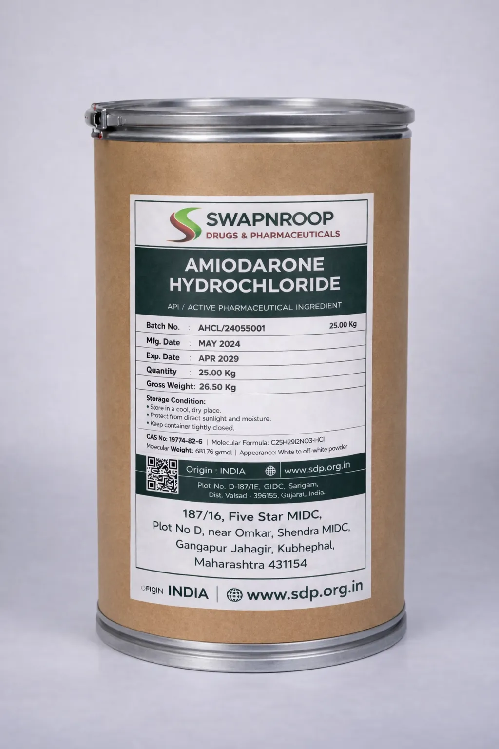 Amiodarone Hydrochloride API